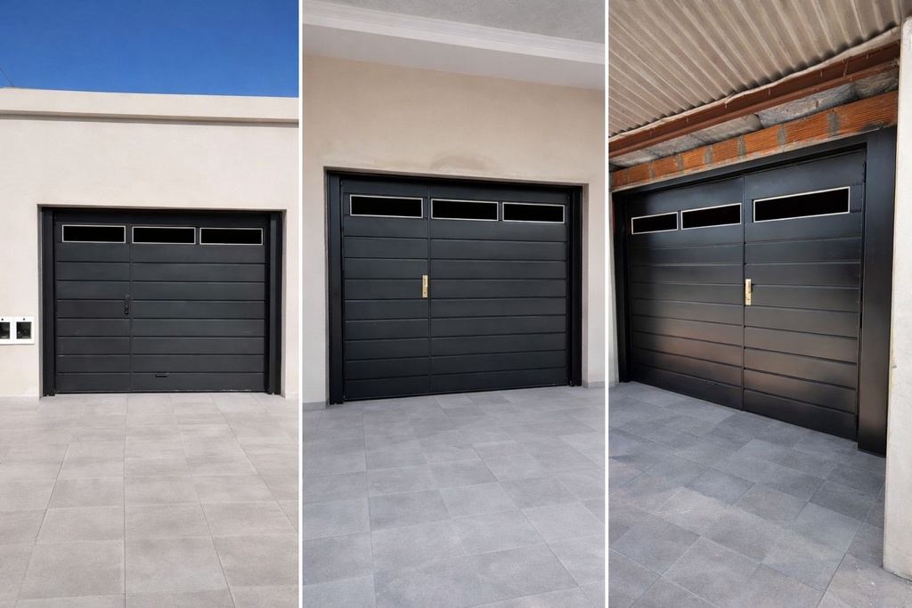 Porton levadizo Manual de chapa 300x208 plegado/puerta de escape/ Lucera superior/sin vidrio 