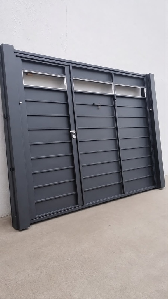 Porton levadizo Manual de chapa 270x208 plegado/puerta de escape/ Lucera superior/sin vidrio