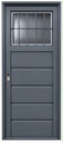 Puerta Chapa 18 085x205 festonado horizontal 1/4 Reja