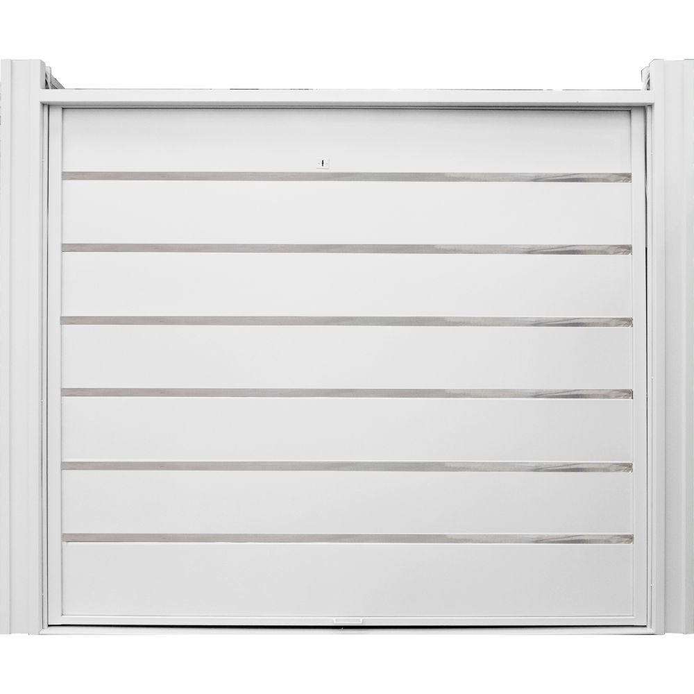 Porton Semipremium levadizo Manual de chapa 279x227 con aplique cod S779