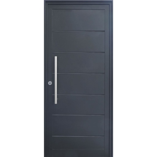 Puerta Moderna Aluminio 088x205 7 tableros/Inyectada  Cod:VS700