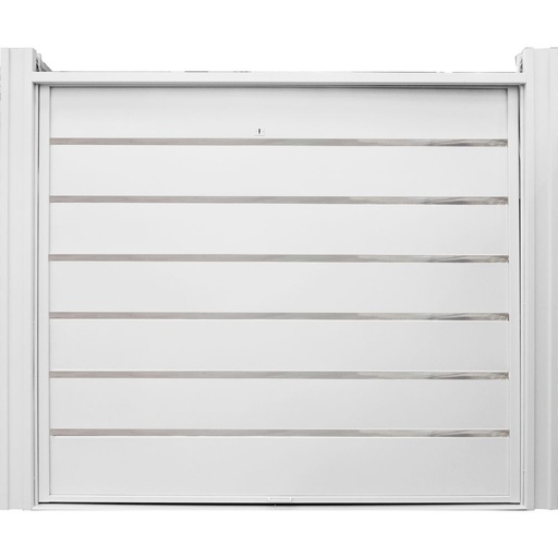 Porton Semipremium levadizo Manual de chapa 279x227 con aplique cod S779